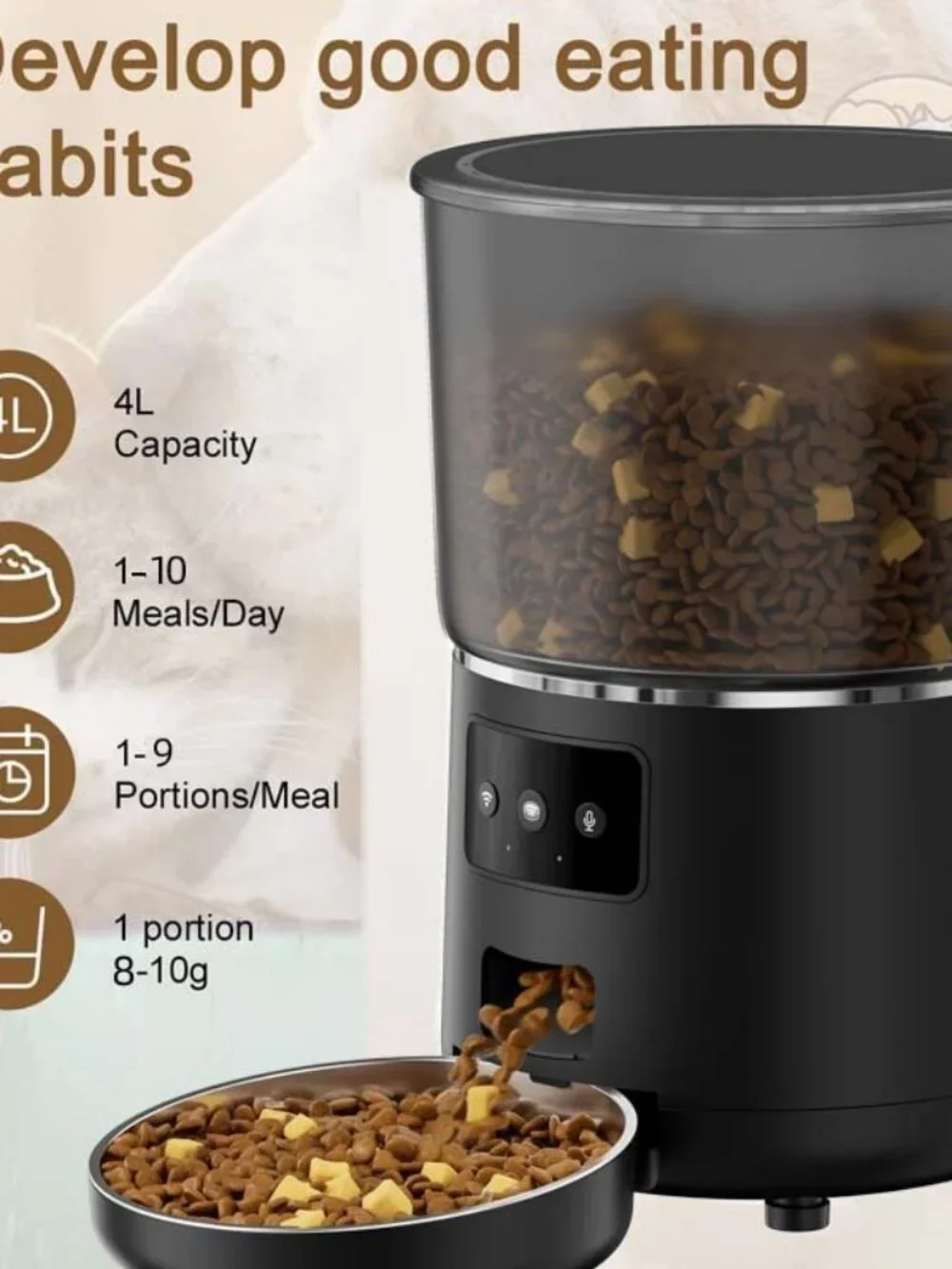 Pet 4L Smart Graffiti APP Automatic Pet Feeder